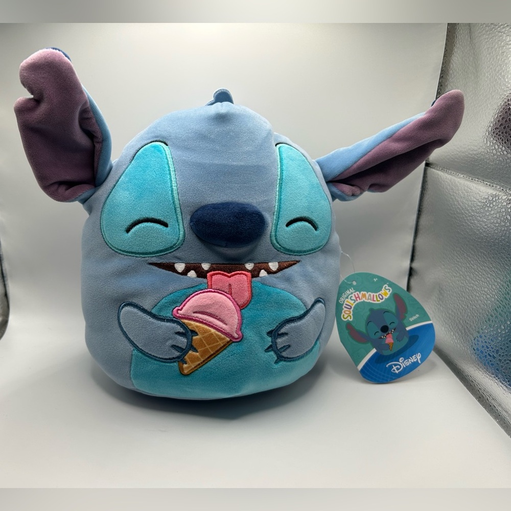 Squishmallows Disney 8” inch Stitch Plush Toy - Blue and Purple